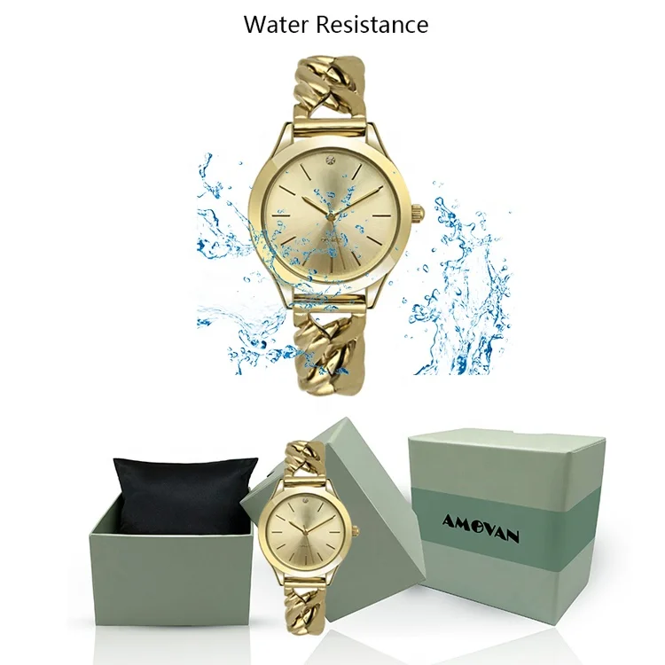 2022 AMOVAN top selling rose gold bracelet link chain watch women reloj watch