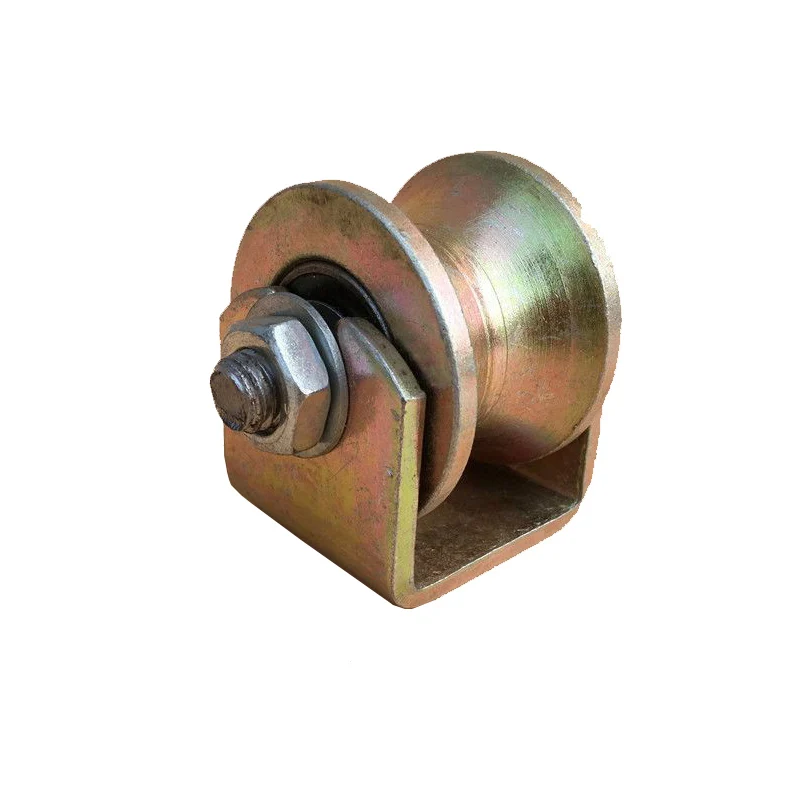 U groove roller  for Sliding gate round grooved pipe wheel roller pipe track wheel