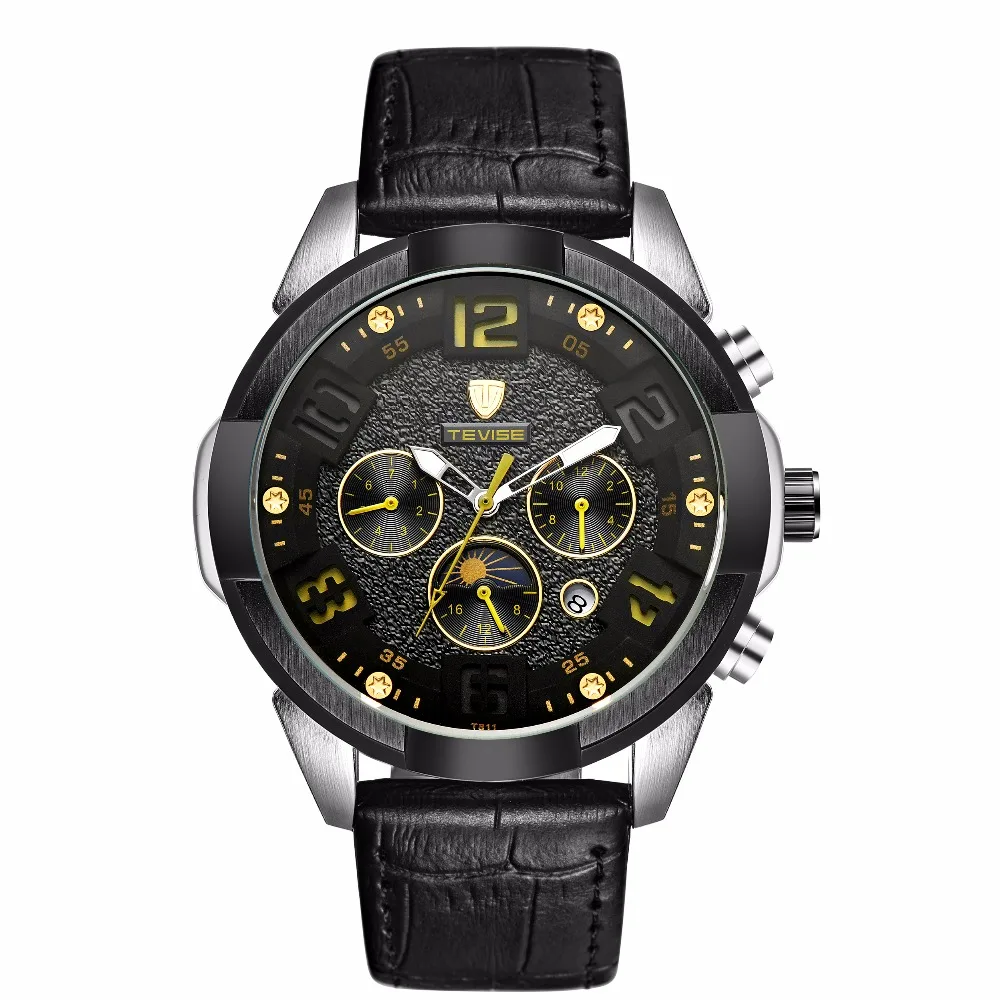 Tevise brand your own watches automatic wrist watch for men waterproof watch commercial