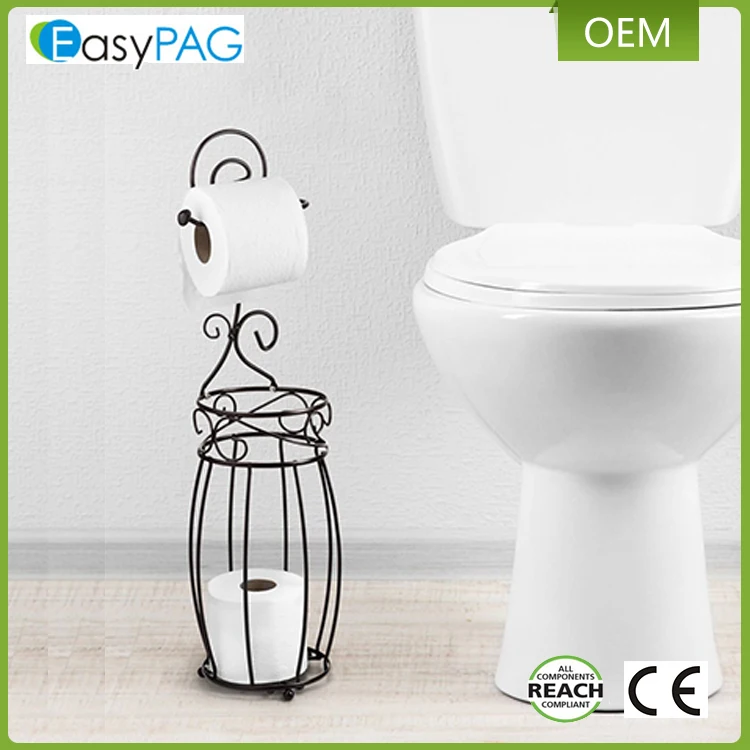 EasyPAG factory supply metal lacquer toilet paper holder stand