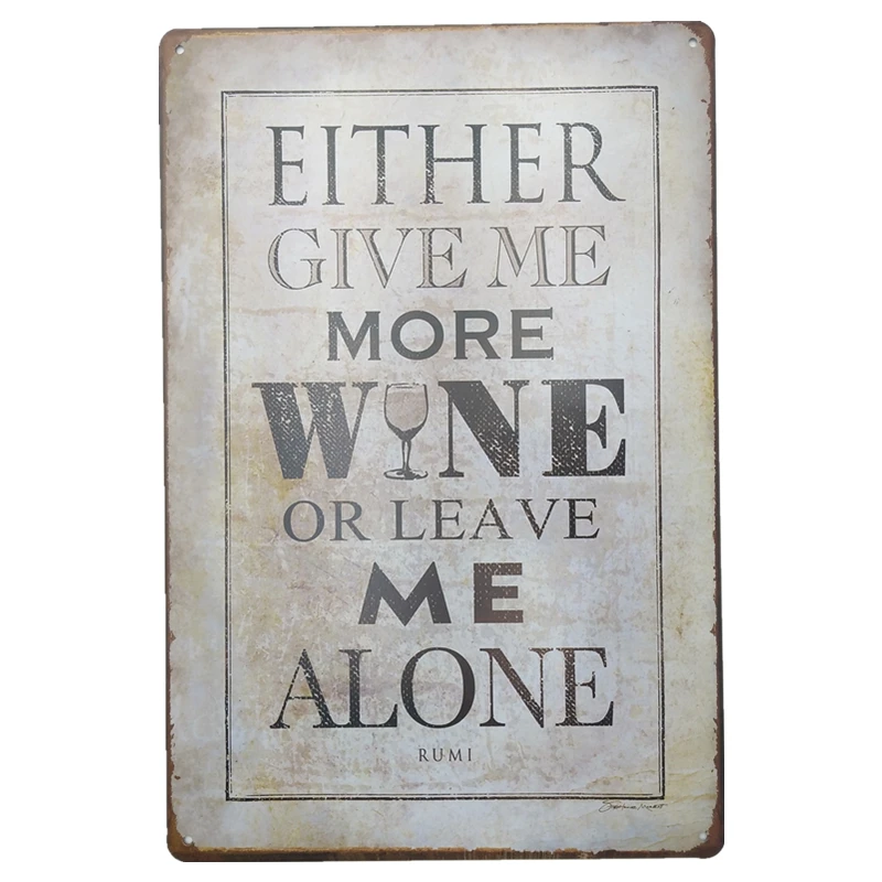 
2018 popular 20x30cm retro metal sign painting hotsale vintage tin signs wall decoration for bar 
