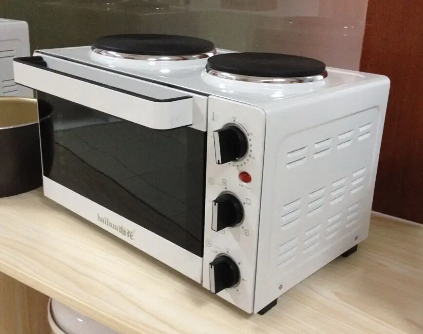 Сделано в Китае, маленькая кухонная техника 23 л, механические черные Печи Для Выпечки Пиццы, хлеба с горячими пластинами