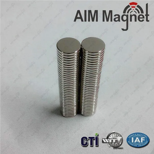 10mm диаметр х 2мм толщиной n42 сильных класса неодимовым магнитом- 1.2kg тянуть