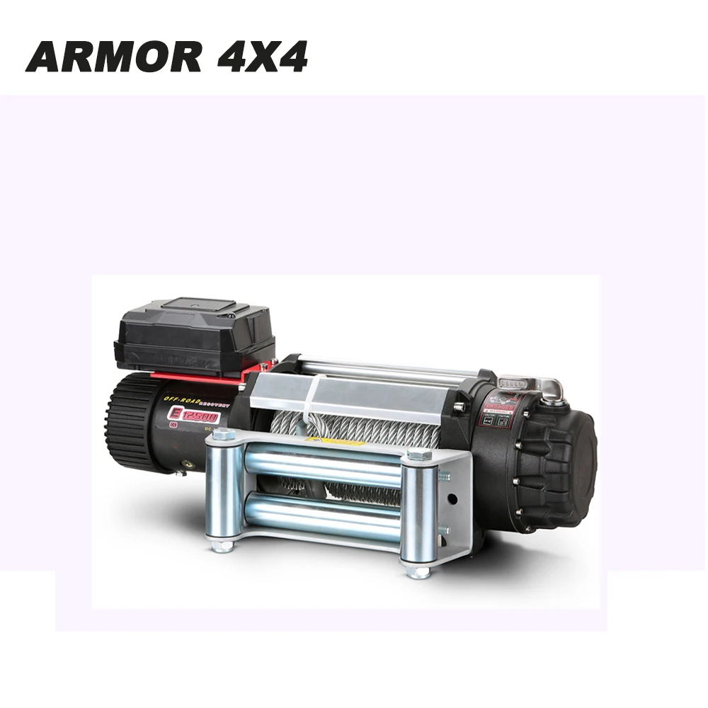 12500lbs power electric winch with wire rope