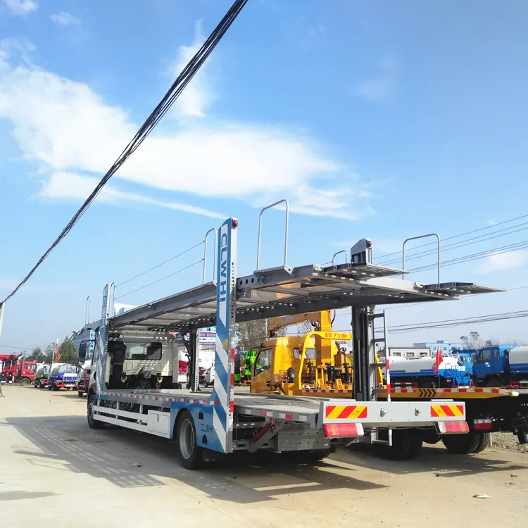 Euro 2/3/4/5 4x2 2 axle vehicle cars transport 4 seats truck car carrier 5 car carrier truck trailer for sale