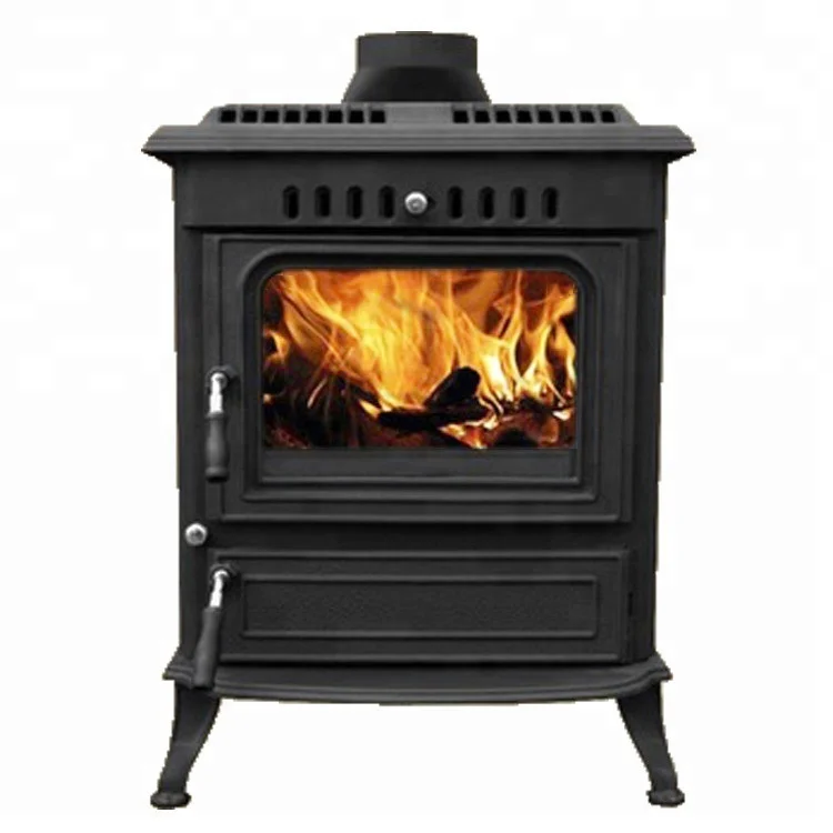 Classical Matt Black Freestanding Cast Iron Wood Stoves For Home