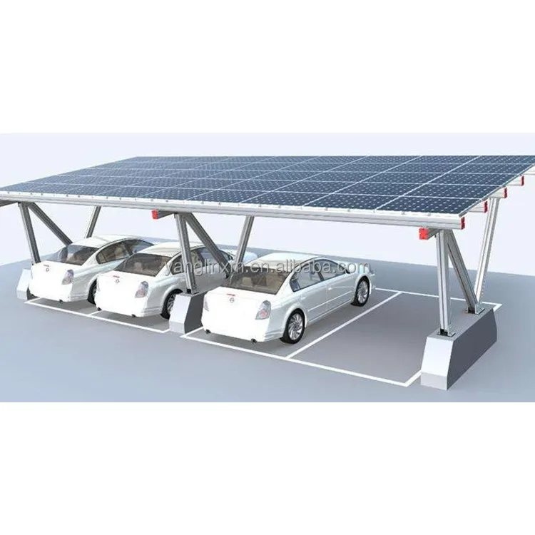 Solar Panel Carport with Aluminum Frame Mounting Structures