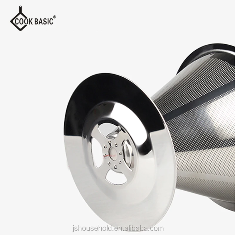 Steep Discount Stainless Steel Tea Dripper Pour Over Coffee Filter Dripper Bag with Stand