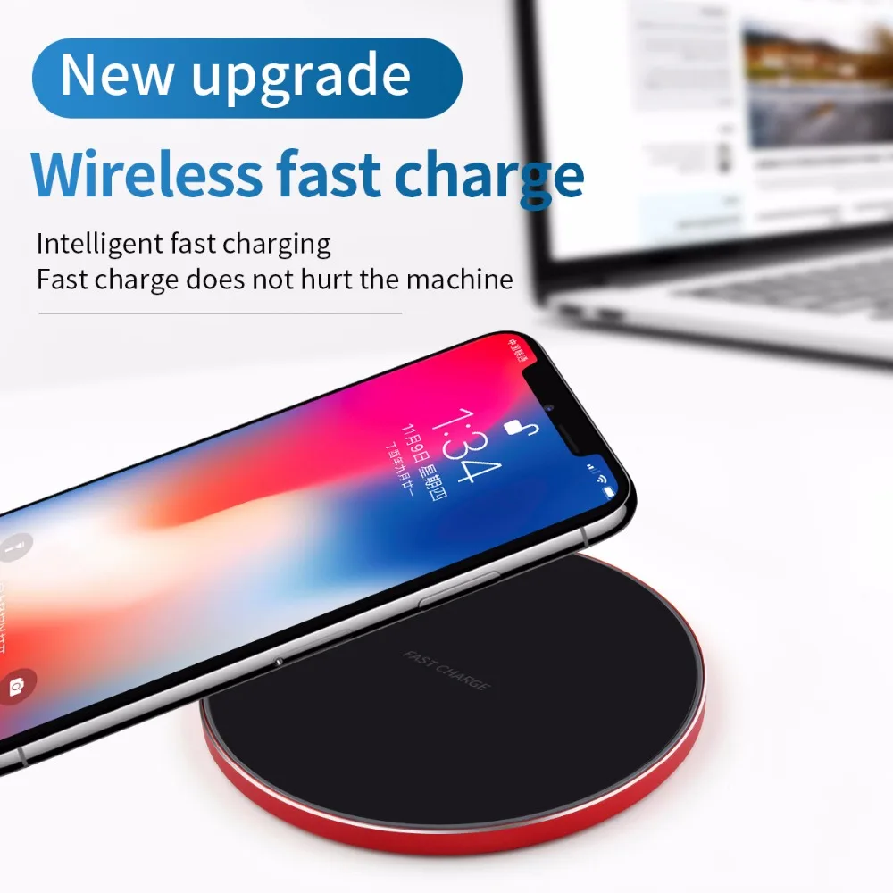 
Online shopping usa 10W High Speed Fast Charging USB Charger Pad GY68 Qi Standard Wireless Phone Charger 