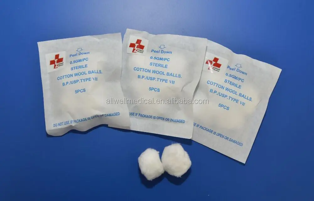 sterile cotton balls