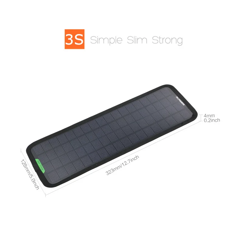 Portable Solar Powered Battery Maintainer For Car Motorcycle Boat Marine Trailer Tractor 12V battery charger