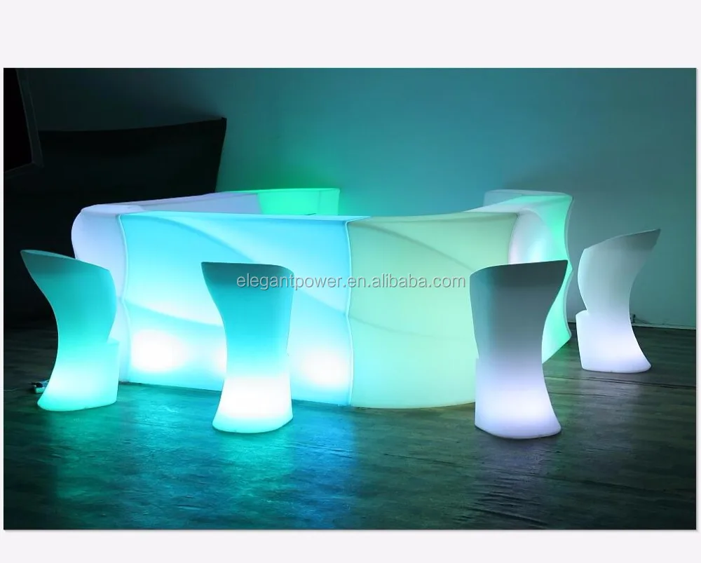 Custom made lounge IP68 Water proof  party nightclub 16 color changing Illuminated led furniture bar counter
