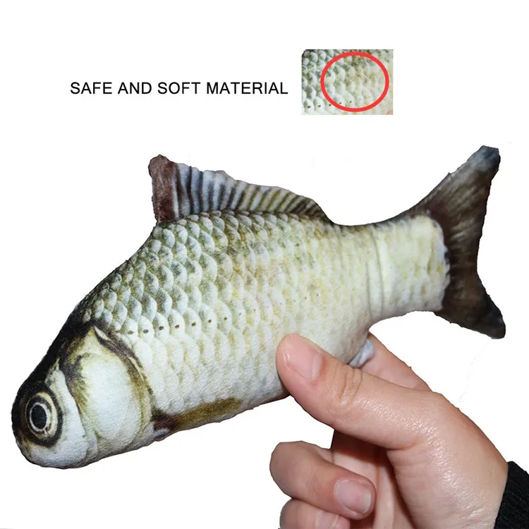 Factory Wholesale Simulation Fish Plush Interactive Catnip Cat Toys