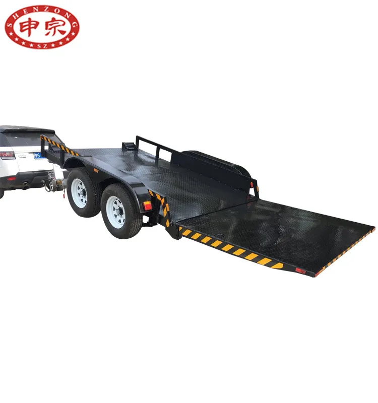 Factory sales car transporter tandem utility tipping trailer
