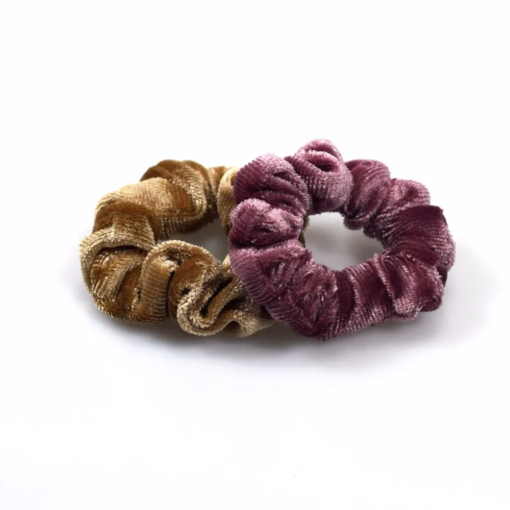 Wholesale bobbles elastic velvet hair band hair scrunchie for girls