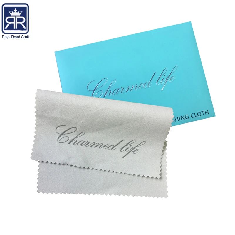 18053103 professional jewelry cleaning packing sets suede jewelry pouch cleaning cloth anti-tarnish for silver