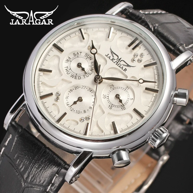 Guangzhou многофункциональные часы Jaragar Reloj Para Hombre OEM дизайн Китай Автоматические кварцевые механические наручные