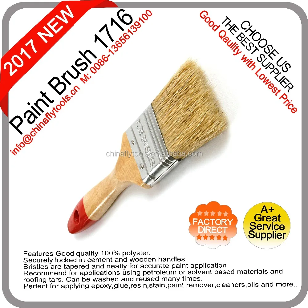 2 Inch Wide Head Brush Natural Boar Bristles