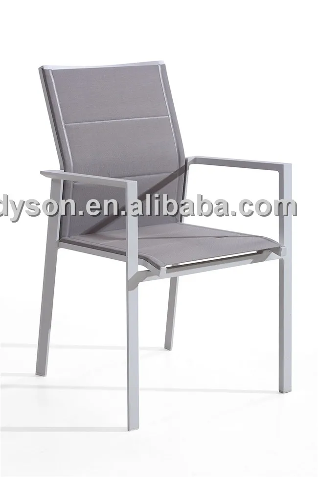 New arrival aluminium garden dining set high quality aluminium table outdoor chairs Mesh outdoor chair aluminium dining chairs