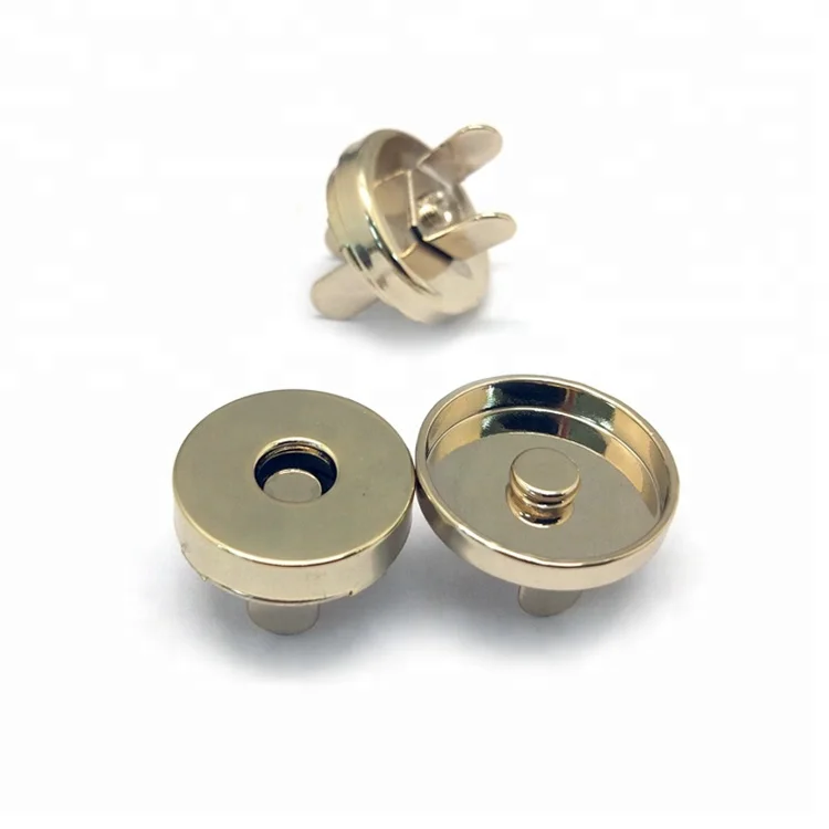 Zinc alloy Material and Nickle , Gold , Light gold , Anti-silver,Anti-brass and ect. Color 20mm magnetic snap for bag