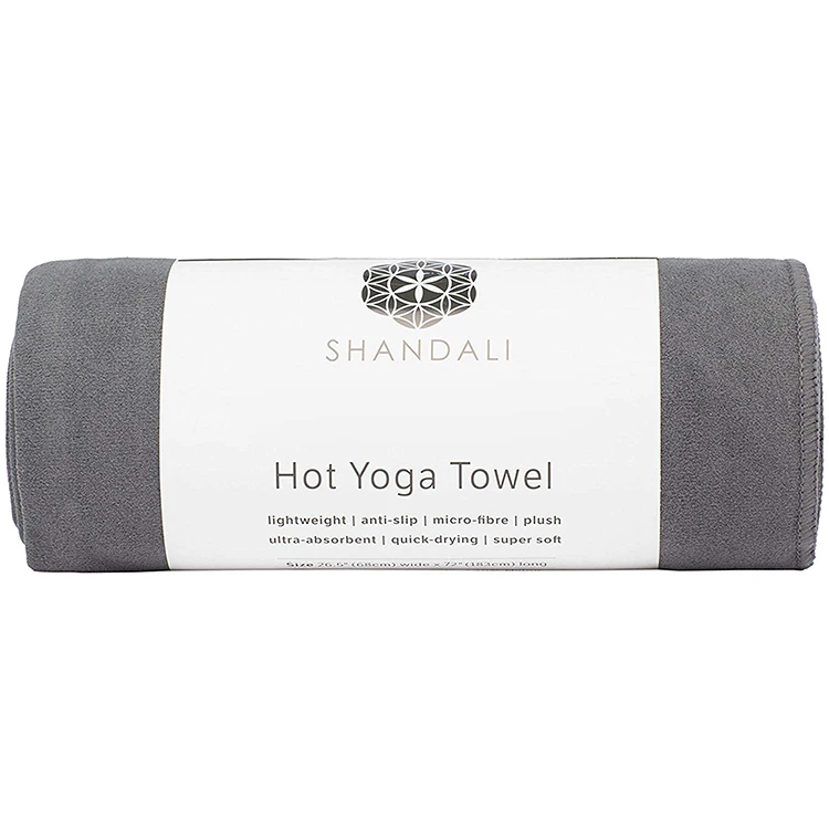 Hot Sale Absorbent Cheap Exercise Cleanable Non Slip Custom Foldable Yoga Mat Towel