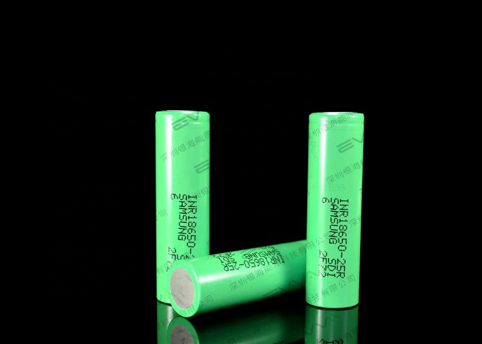 Genuine 18650 3.6V 2500mAh Flat Top Unprotected Battery Samsung INR8650 25R Lithium ion Battery