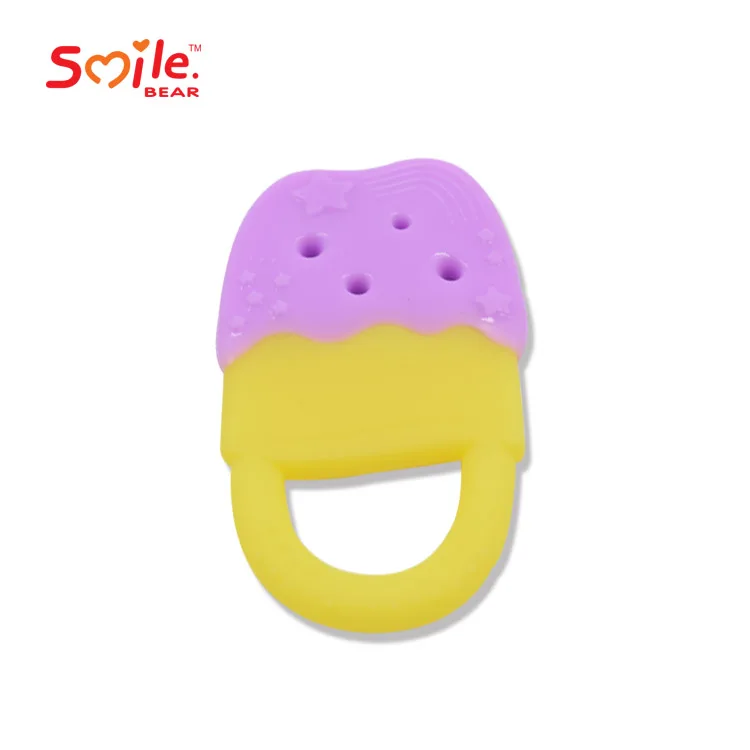 Custom Logo Natural Beech Wood Teether Toys Ring Baby