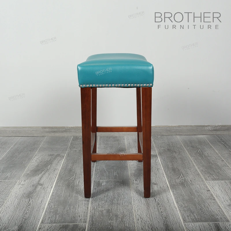 New Design Blue Fabric 2022 Caffe bar Chair Cheap Kitchen aviator bar Stool