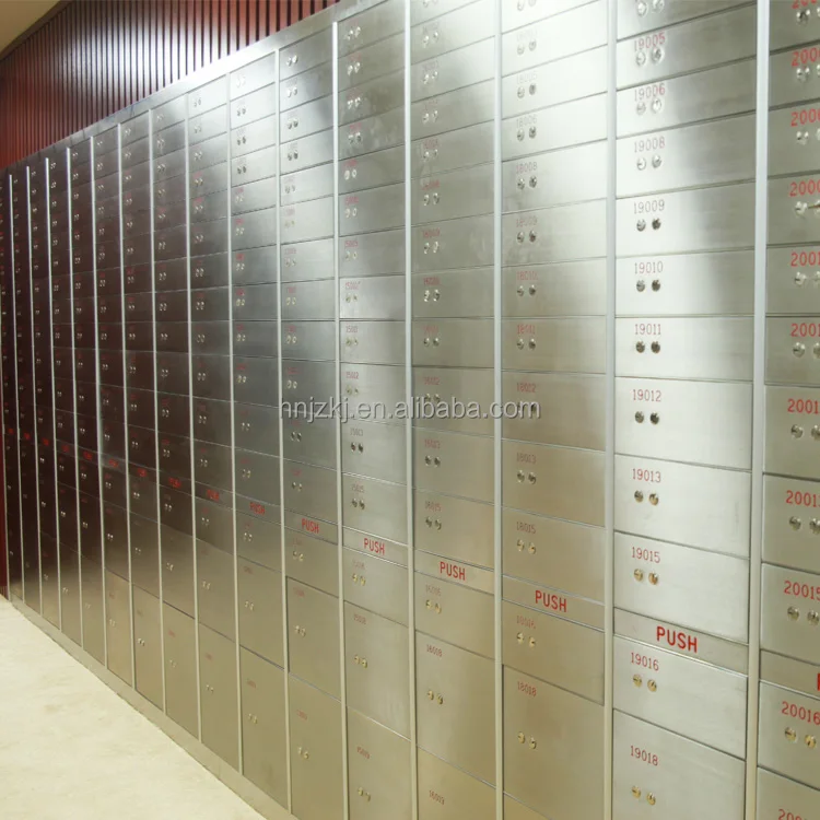 High precision double lock waterproof steel plate bank safe deposit box