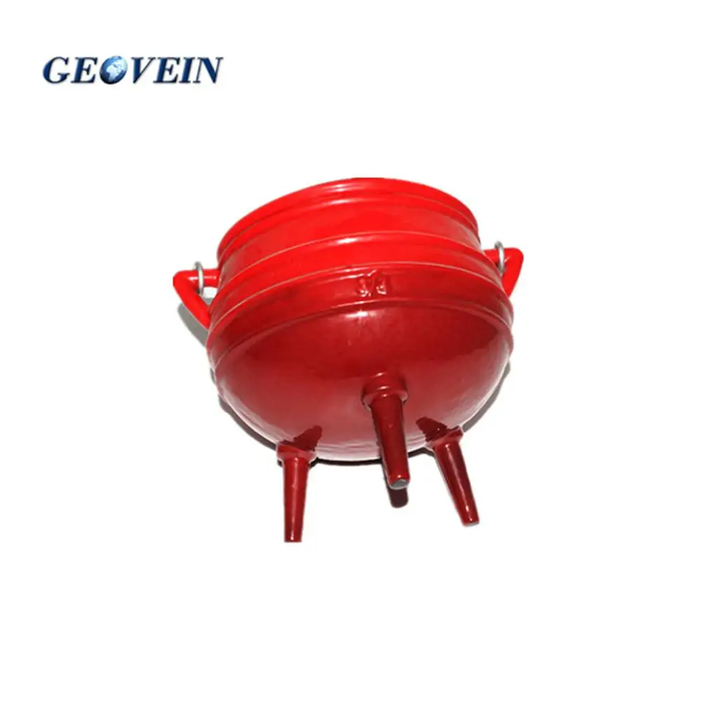 Camping Different Size Enamel Cauldron Pot 3 Legs Cast Iron Witches Pot