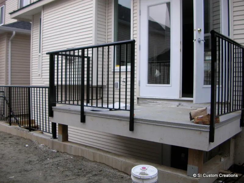 exterior white color balcony metal railings