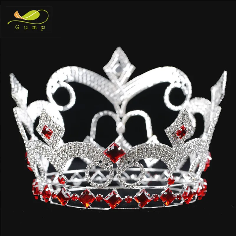 Large Custom Full Round Crystal Crown Beauty Tiara