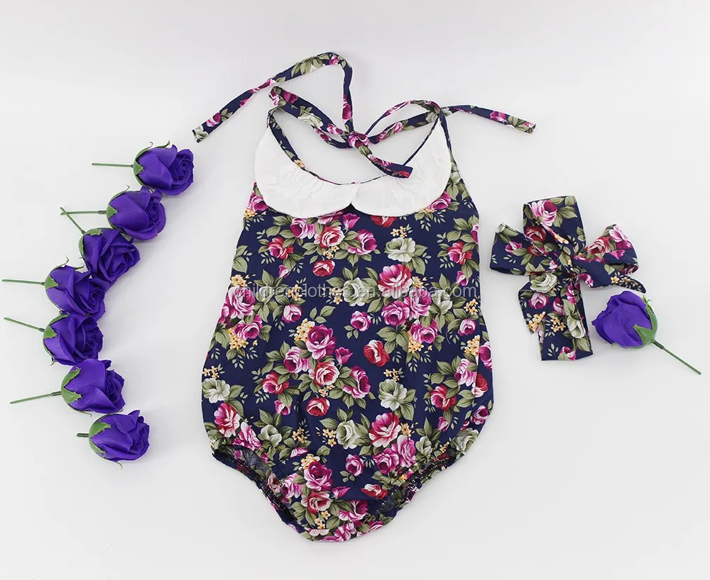 Bulk wholesale kids clothing manufacturers overseas baby floral 2 piece clothes summer dress romper