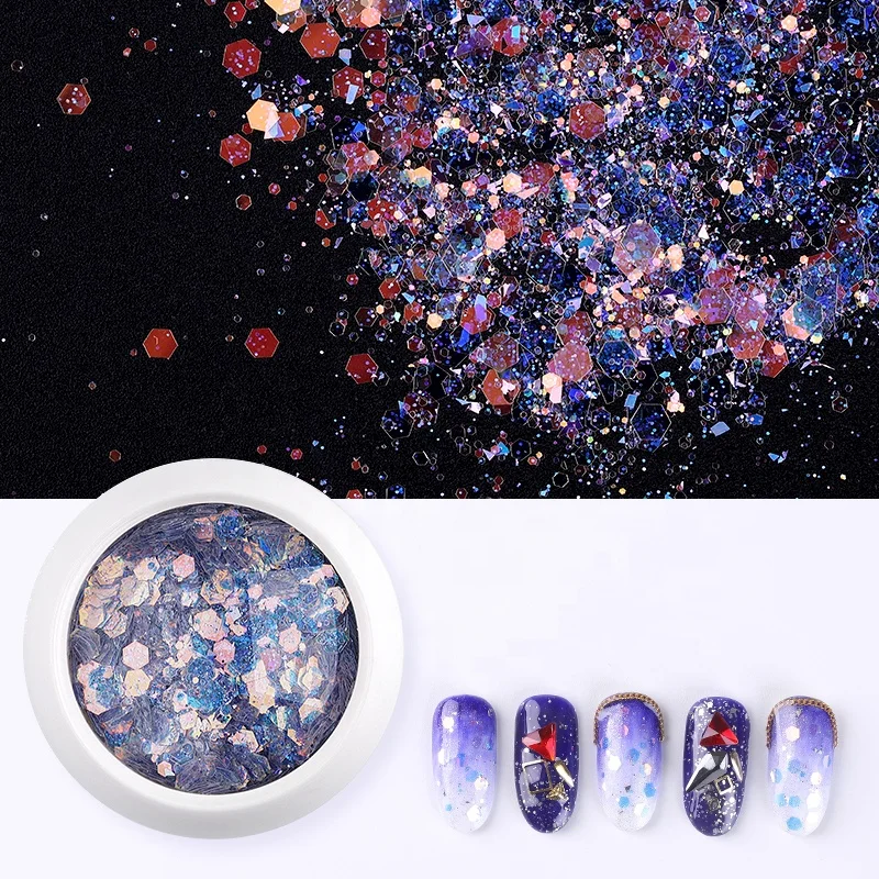 Fairy Pupil Mixed Glitter Powder Laser Tear Mole Eye Makeup Gradient Burst Glitter Powder Nail Jewelry