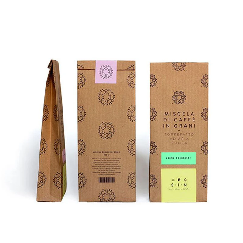 
Side gusset flat bottom custom printed drip coffee bean packaging coffee bag with valve 