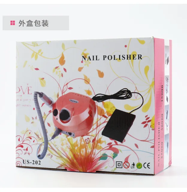  Готов к отправке CE ROHS Сертифицированные продукты высокоскоростной 30000 об/мин Маникюр Педикюр полировщик для ногтей набор электрический DriII