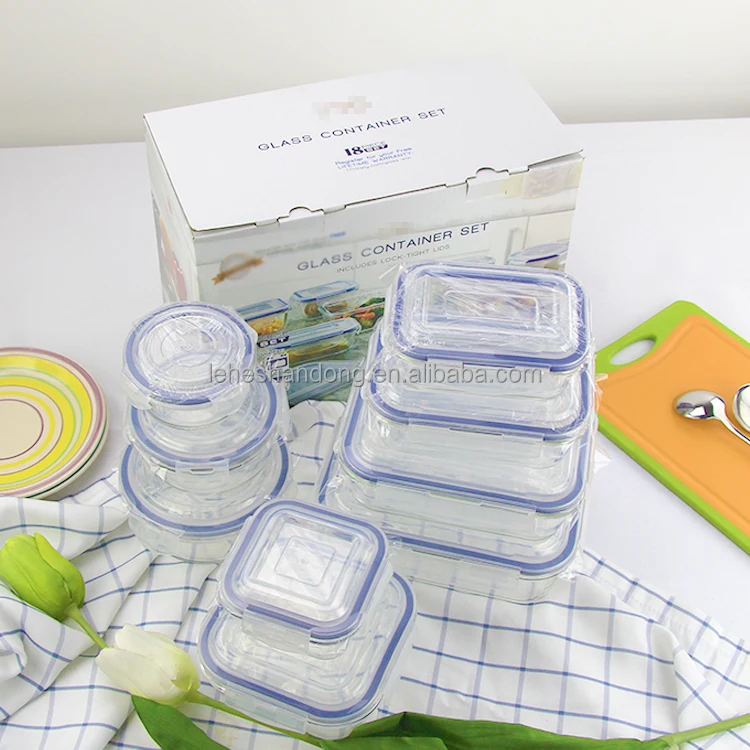 Пищевой контейнер из боросиликатного термостойкого стекла