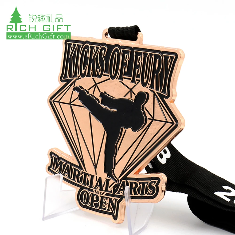  Премиум-качество изготовленный на заказ металлические медные 3D тиснением ОАЭ Дубай темно air force Скаут спортивные каратэ серии медали для соревнований