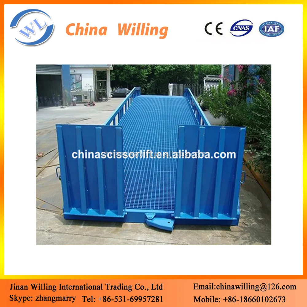 12 тонны склад широко используется движимого погрузочный док рампы прицеп дворе рампы