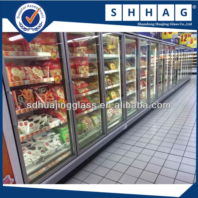 Антипот Low-e стеклянная дверь для вертикального супермаркета глубокая морозильная камера