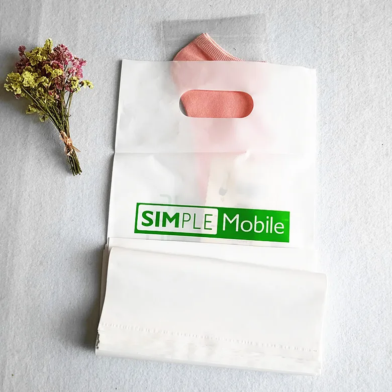 
PE/LDPE 100% Biodegradable Die cut Custom Printing Shopping Plastic Bags With Own Logo for Wholesale price 