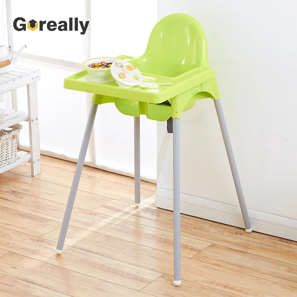 
Easy collapsible plastic high baby chair for restaurant feeding 