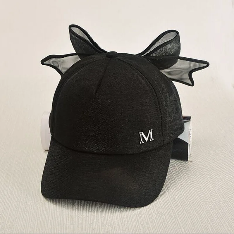  Новинка летняя Популярная Корейская Весенняя Кепка розовая M mark с большим бантом и гнущимся покрытием бейсболки козырьком женские шляпы от солнца
