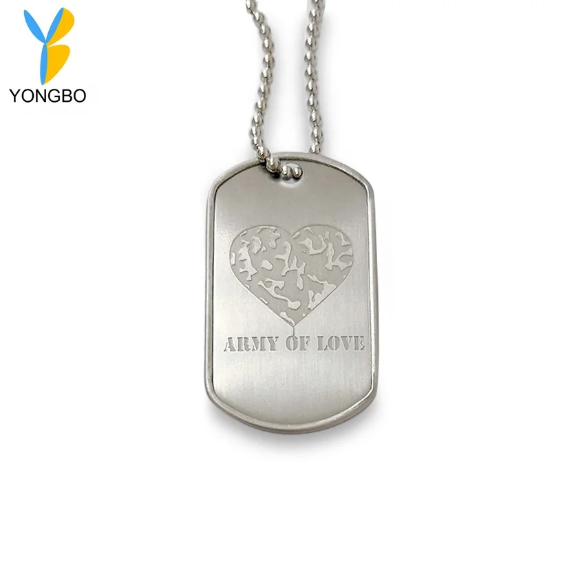 Customized ID Dog Tags - Personalized Metal Tags with 2 Chains and 2 Silencers