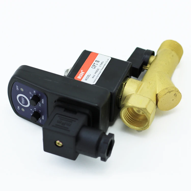 
OPT Series CS-728A Auto Automatic Brass Water Drain Electronic with Mechanical Solenoid Valve Pneumatic Timer 