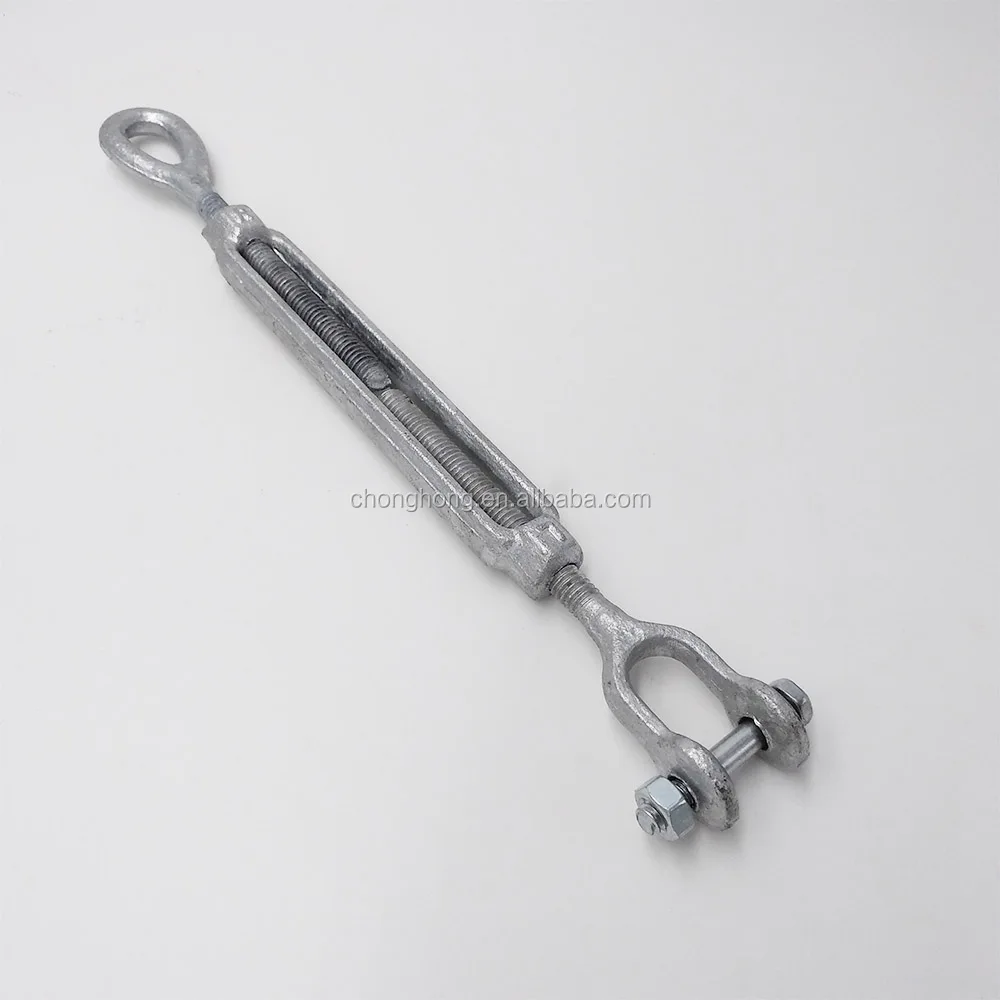 Фурнитура для снаряжения, арматура типа США 5/16 дюйма x4, Проволочный Трос с открытым корпусом, стяжка, кованая Оцинкованная Стальная Челюсть и петля, стяжка для кабеля