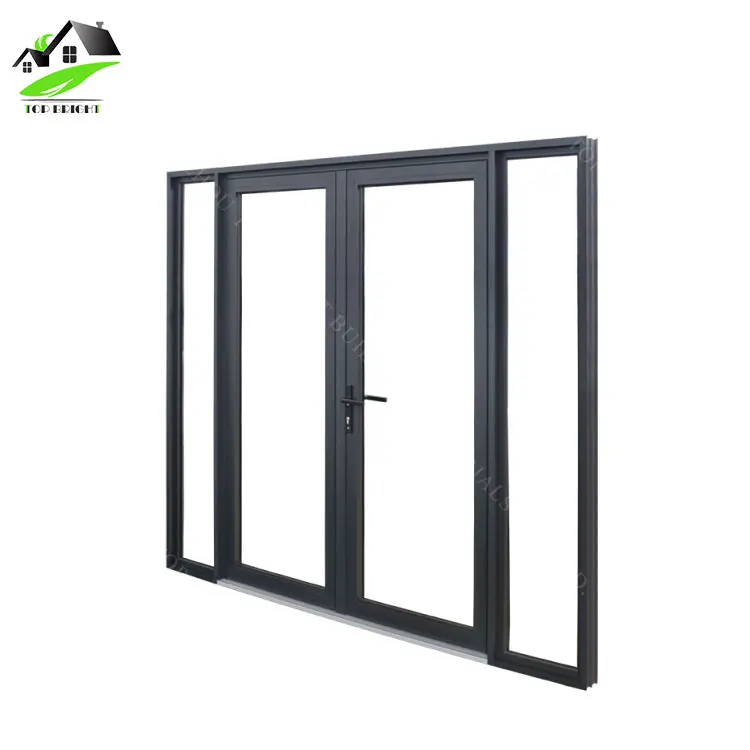 
Commercial Interior Soundproof Aluminum Alloy Frame Casement Double Swing Door 