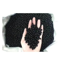 6mm fashionable plastic straight hole round imitation pearl white color