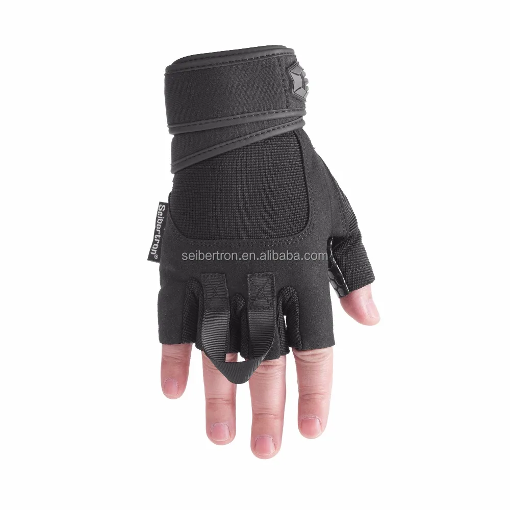 Seibertron J.S.S.T PRO 2.0 Padded Anti-Slip Silica Gel Grip Gloves for Gym Weight Lifting Training Fitness Cross Training