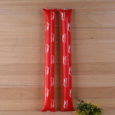 promotion red thunder stick cartoon printing hand clap noise maker inflatable cheering sticks
